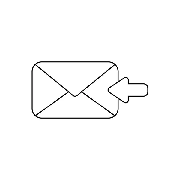 封筒を持つ受信メッセージまたは電子メールのベクトルアイコンの概念 — ストックベクタ