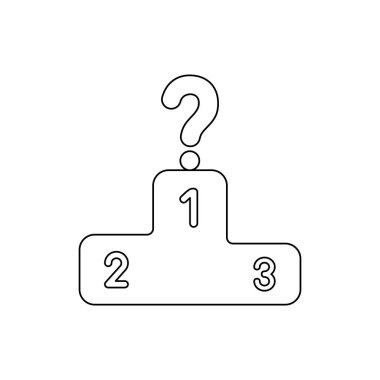 Birinci, ikinci ve üçüncü lüklü podyumvektör simgesi konsepti