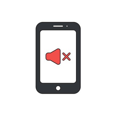 Akıllı telefonun içinde hoparlör sesinin vektör simgesi konsepti. 