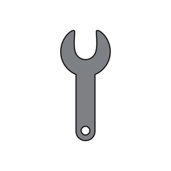 Vector icon of spanner. — Stock Vector