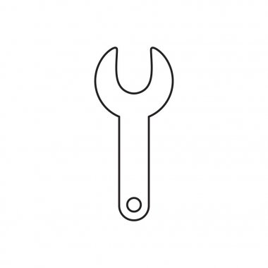 Anahtarvektör simgesi. Siyah anahat.