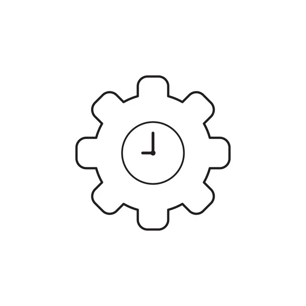 Vector ikon fogalma óra belső felszerelés. Fekete körvonalas. — Stock Vector