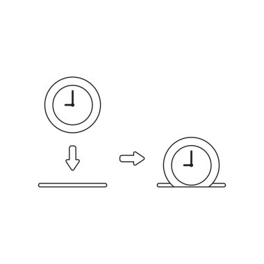 Moneybox içinde saat vektör simgesi kavramı.
