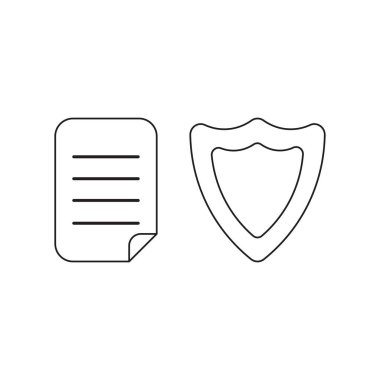 Kalkanlı yazılı kağıdın vektör simgesi kavramı.