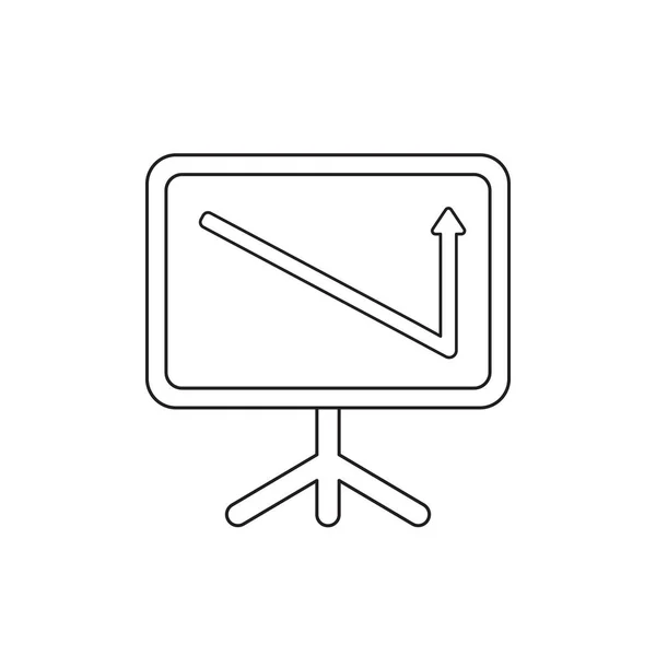 Vector icon concept of sales chart arrow down and up. — Stock Vector