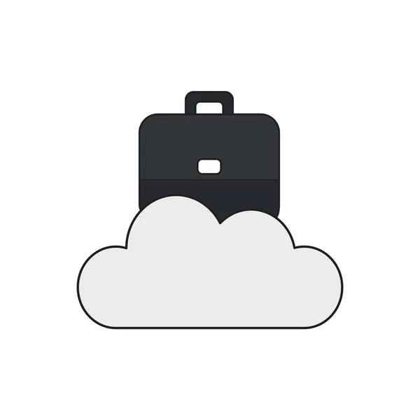Vektor ikon konceptet portfölj i molnet. — Stock vektor