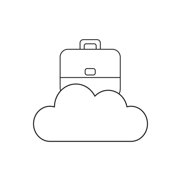 Векторна піктограма концепції портфеля на хмарі . — стоковий вектор