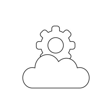 Bulutta dişlivektör simgesi kavramı.