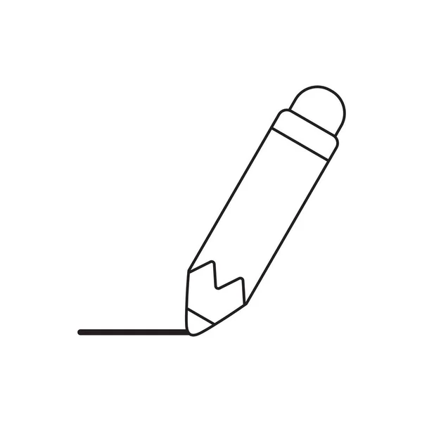 Vektor-Icon-Konzept der Bleistift-Zeichenlinie. — Stockvektor