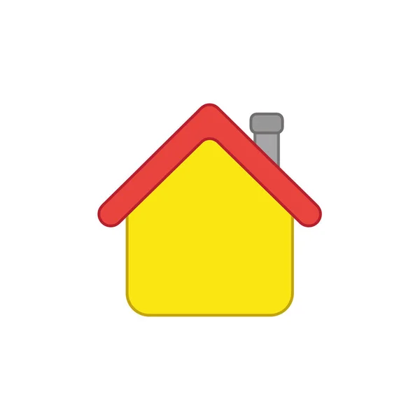 Conceito de ícone vetorial de casa com telhado . — Vetor de Stock