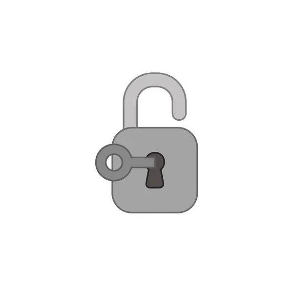 钥匙解锁挂锁的矢量图标概念. — 图库矢量图片