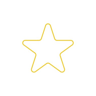 Yıldız şeklinin vektör simgesi.