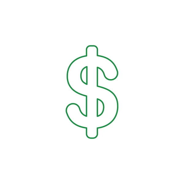 Icono vectorial del símbolo del dólar . — Vector de stock