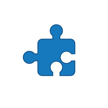 Yapboz parçasının vektör simgesi.