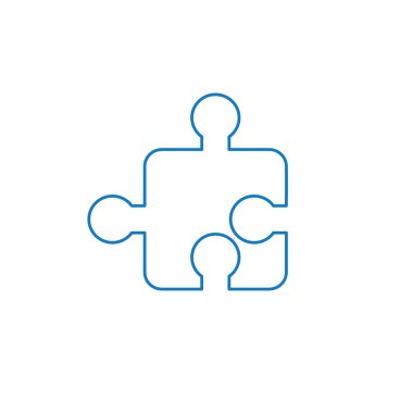 Yapboz parçasının vektör simgesi.