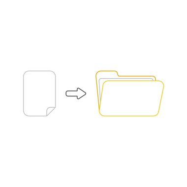 Boş kağıdın açık klasöre vektör simgesi kavramı.