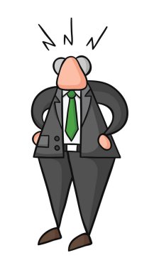 Patron kızgın elle çizilmiş vektör illüstrasyon. 