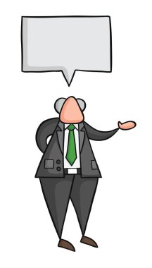 Patron konuşma el çizilmiş vektör illüstrasyon. 