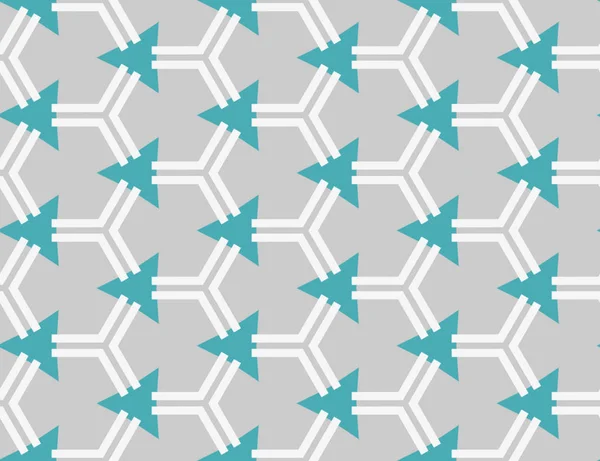 Nahtlose geometrische Muster. geformte weiße Linie Sechsecke, türkis — Stockfoto