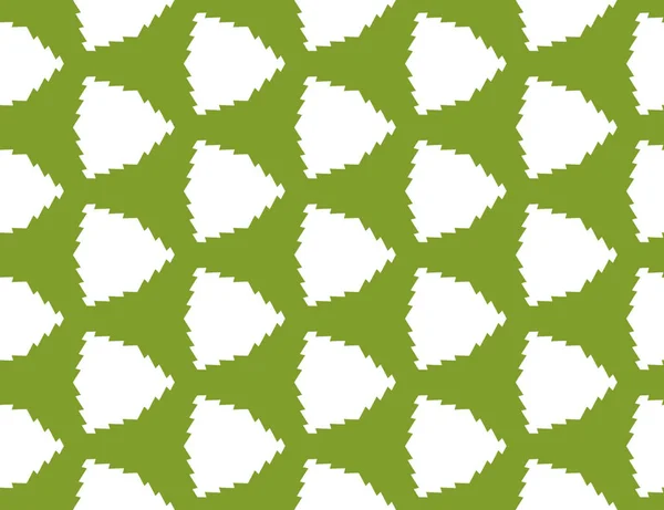 Sömlösa geometriska mönster. Formade vita vågformiga linjer trianglar, g — Stockfoto