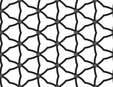Vektör dikişsiz geometrik desen. Şekilli siyah dikenli teller, gr
