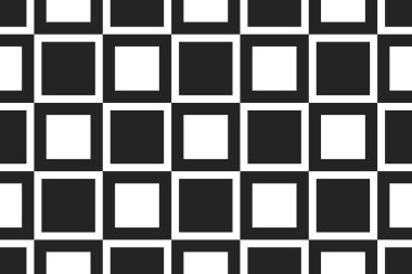 Vektör dikişsiz geometrik desen. Beyaz şekilli sqaures, blac