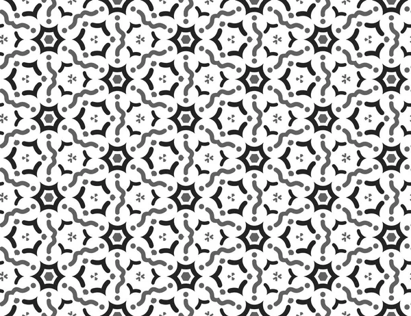 Vektor bezproblémový geometrický vzor. černé a šedé vlnovky, š — Stockový vektor