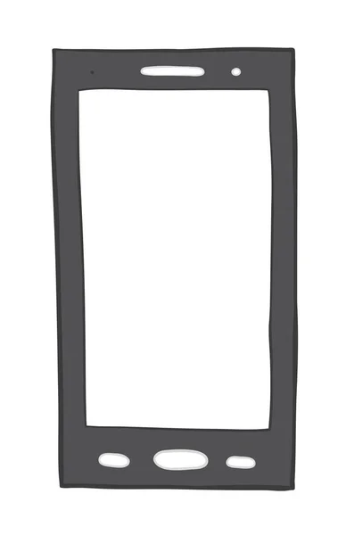 Smartphone illustrazione vettoriale. Disegnato a mano . — Vettoriale Stock