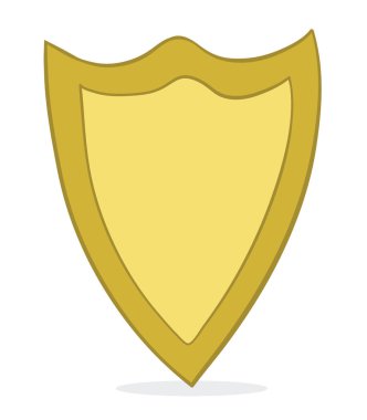 Vektör illüstrasyon koruma kalkanı. Elle çizilmiş. 