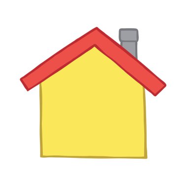 Vektör illüstrasyon evi. Elle çizilmiş. 