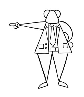 Patron işaret el çizilmiş vektör illüstrasyon.