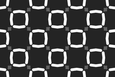 Vektör dikişsiz geometrik desen. Şekilli beyaz ve gri çizgiler, 
