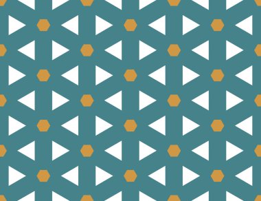 Vektörsüz geometrik desen. Şekilli kahverengi altıgenler, beyaz 