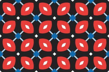 Vektörsüz geometrik desen. Şekilli beyaz ve mavi kareler