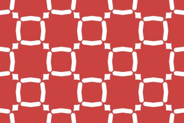 Vektör dikişsiz geometrik desen. Şekilli beyaz çizgiler, kareler, 