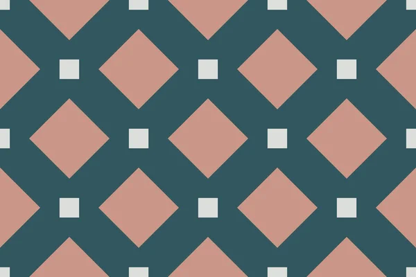 Vector seamless geometric pattern. Shaped white, brown squares o — 图库矢量图片