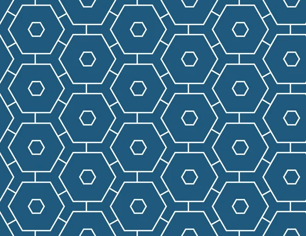 Modèle géométrique vectoriel sans couture. hexagones blancs en forme, lignes — Image vectorielle