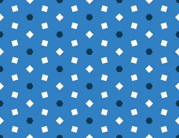 Modèle géométrique vectoriel sans couture. hexagones bleu foncé en forme, wh — Image vectorielle
