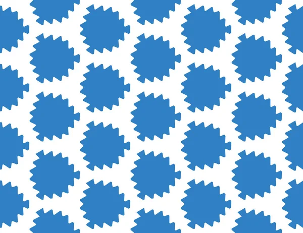 Διάνυσμα χωρίς ραφή γεωμετρικό μοτίβο. Σχηματισμένα μπλε φύλλα, λευκό bac — Διανυσματικό Αρχείο