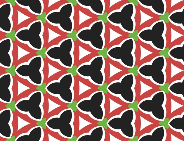 Vektor nahtlose geometrische Muster. in weiß, schwarz, rot, — Stockvektor