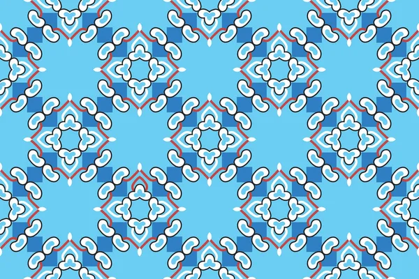 Modèle géométrique vectoriel sans couture. Formes en bleu bleu, blanc, b — Image vectorielle