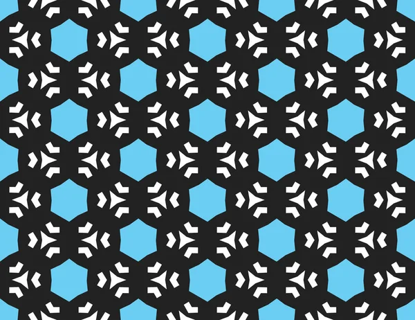 Patrón geométrico sin costura vectorial. Hexagones azules en forma, blanco l — Archivo Imágenes Vectoriales