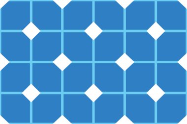 Vektörsüz geometrik desen. Şekilli beyaz ve mavi kareler