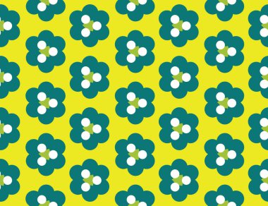 Vektörsüz geometrik desen. Şekilli yeşil ve beyaz daire