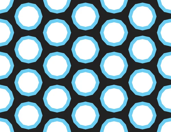 ベクトルシームレス幾何学模様。青と白の形をしたc — ストックベクタ