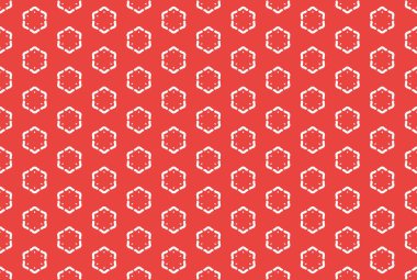 Kusursuz geometrik desen. Beyaz, kırmızı renkler. 