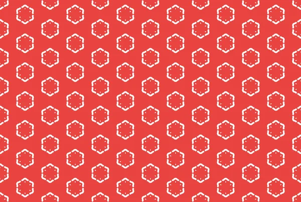 Seamless geometric pattern. White, red colors.