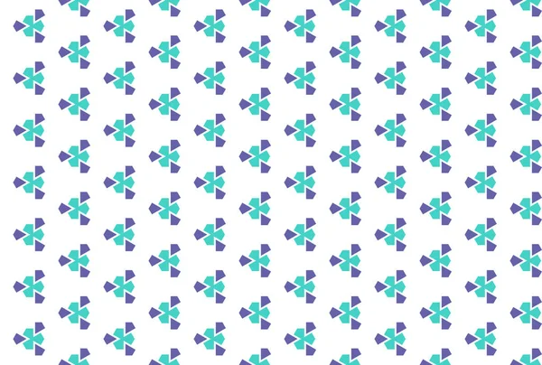 Бесшовный геометрический узор. Фиолетовые, бирюзовые цвета на белой ба — стоковое фото
