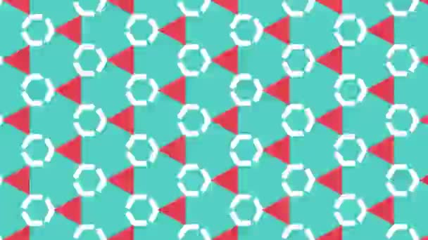 Animated Seamless Pattern Design Floating Left Side — Stock Video