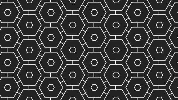 Animated Seamless Pattern Design Floating Left Side — Stock Video